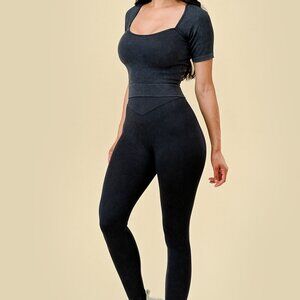 Seamless Workout 2pc Set (Black)